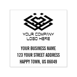 Carimbo Auto Entintado Endereço do logotipo da sua empresa