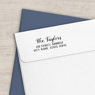 Carimbo Auto Entintado Endereço do remetente à moda do nome de família