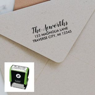 Carimbo Auto Entintado Endereço do remetente extravagante da família