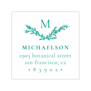 Carimbo Auto Entintado Endereço do remetente inicial dos ramos desenhado