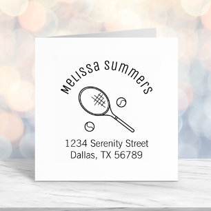 Carimbo Auto Entintado Endereço do suporte Racquet e do suporte das bolas