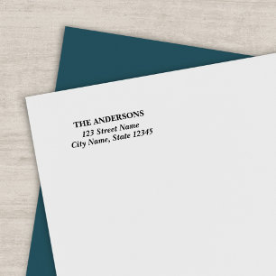 Carimbo Auto Entintado Endereço Doméstico do Nome da Família Clássica Mod