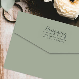 Carimbo Auto Entintado Endereço Mínimo de Devolução de Sobrenome de Scrip