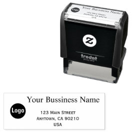 Carimbo Auto Entintado Endereço Personalizado de Script Elegante