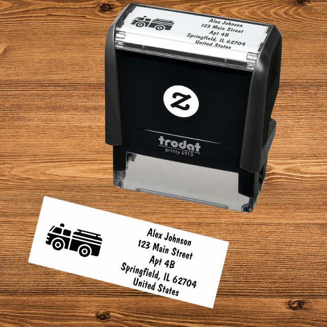 Carimbo Auto Entintado Endereço Silhouette do Firecaminhão (Criador carregado)