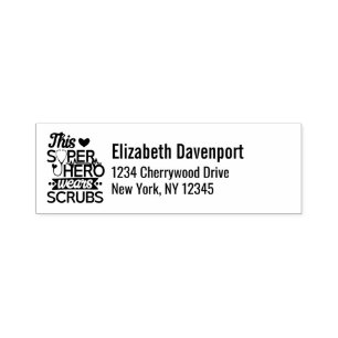 Carimbo Auto Entintado Enfermeira incrível dizendo tipografia