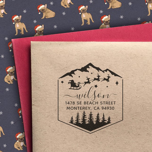 Carimbo Auto Entintado Engraçado Natal Sant Claus Return (Criador carregado)