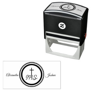 Carimbo Auto Entintado Enquadrado Bíblia católico