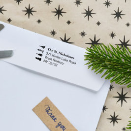 Carimbo Auto Entintado Escandinavo de volta do Natal bonito