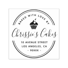 Carimbo Auto Entintado Escrito elegante e negócio de logotipo da padaria 