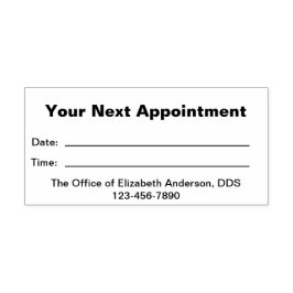 Carimbo Auto Entintado Escritório Dental Simples Seu Próximo Compromisso