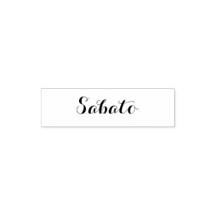 Carimbo Auto Entintado Esperanto: Dia da Semana: Sabato (Sábado)