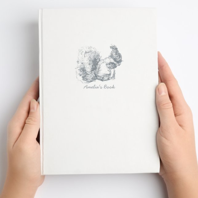 Carimbo Auto Entintado Esquilo Monograma Este Livro Pertence (Criador carregado)