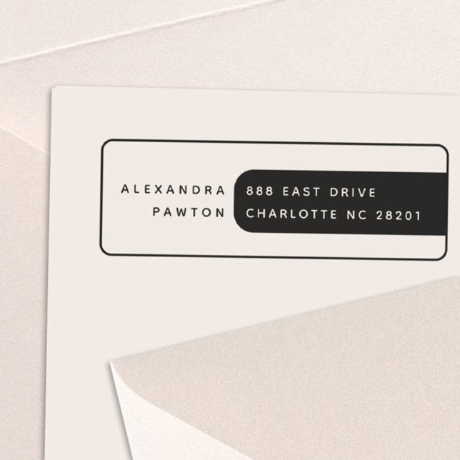 Carimbo Auto Entintado Estado de Autenticação de Nome e Endereço Minimali (Criador carregado)