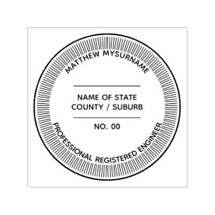 Carimbo Auto Entintado Estado personalizado do selo LLC profissional do e