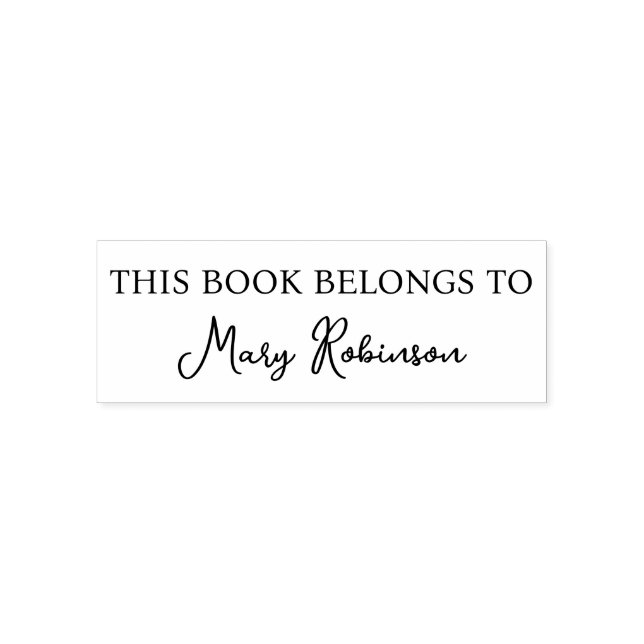 Carimbo Auto Entintado Este livro pertence a (Design)