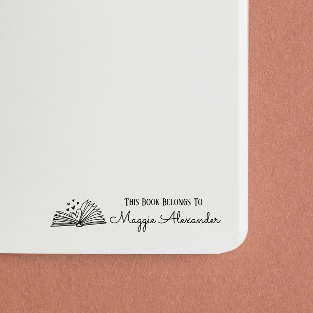 Carimbo Auto Entintado Este Livro Pertence A Nome (Criador carregado)