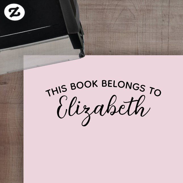 Carimbo Auto Entintado Este Livro Pertence A - Nome Personalizado - letra (Criador carregado)