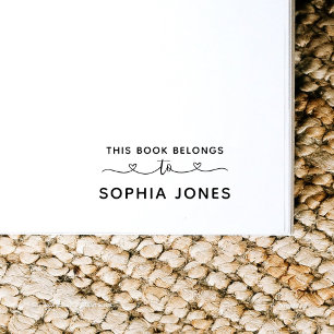 Carimbo Auto Entintado Este Livro Pertence A Um Script De Coração