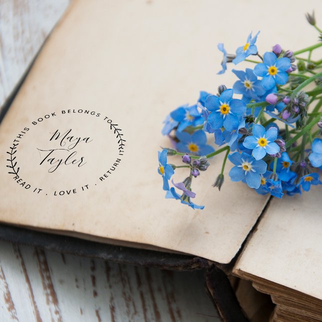 Carimbo Auto Entintado Este Livro Pertence Ao Esquema Verde (Criador carregado)