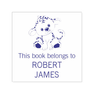 Carimbo Auto Entintado Este livro pertence ao leopardo personalizado