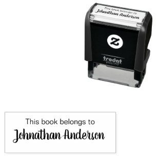 Carimbo Auto Entintado Este Livro Pertence ao Modelo de Nome da Assinatur