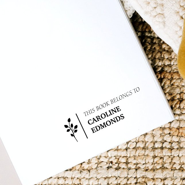 Carimbo Auto Entintado Este Livro Pertence Ao Nome Personalizado (Criador carregado)