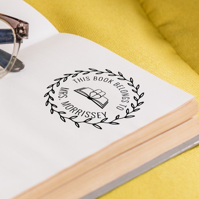 Carimbo Auto Entintado Este Livro Pertence Personalizado (This Book Belongs To Personalized Self-inking Stamp)