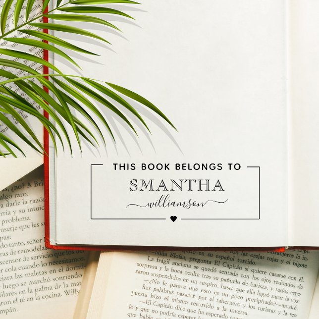 Carimbo Auto Entintado Estilo de Letra Moderno Este Livro Pertence a (Criador carregado)