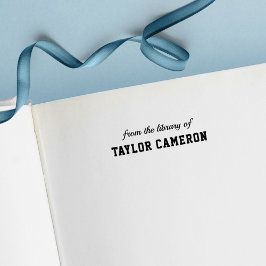 Carimbo Auto Entintado Estilo de Variedade de Script e Serif da Bibliotec