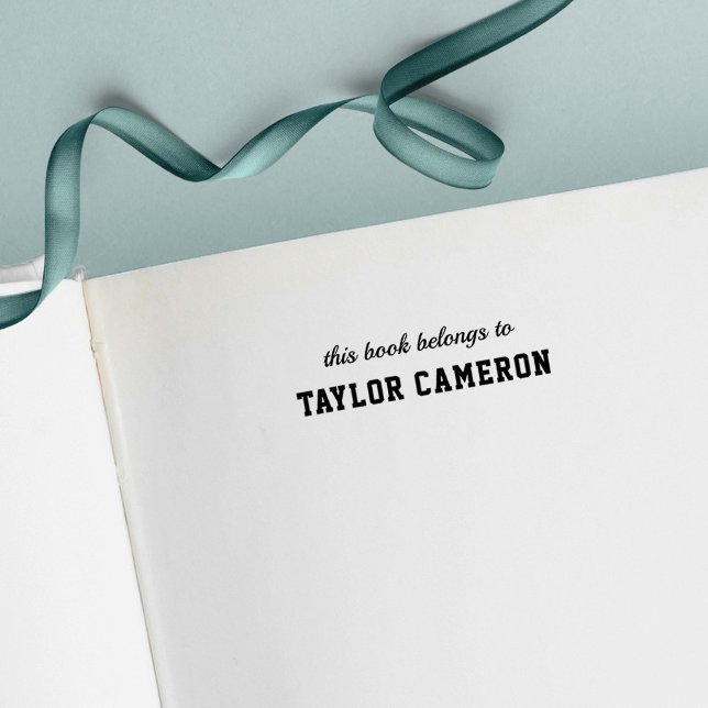 Carimbo Auto Entintado Estilo de Variedade de Script e Serif Este Livro P (Criador carregado)