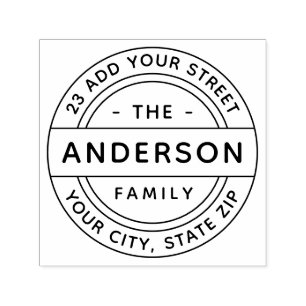 Carimbo Auto Entintado Estilo moderno minimalista endereço de retorno da