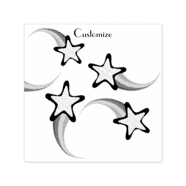 Carimbo Auto Entintado Estrelas do Arco-Íris a disparar Thunder_Cove (Design)