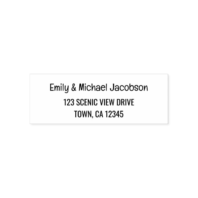 Carimbo Auto Entintado Etiqueta de Caligrafia Moderna Elegante para Casai (Design)