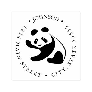 Carimbo Auto Entintado Etiqueta de devolução branca e preto