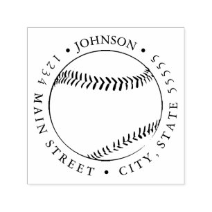 Carimbo Auto Entintado Etiqueta de devolução de beisebol silencioso