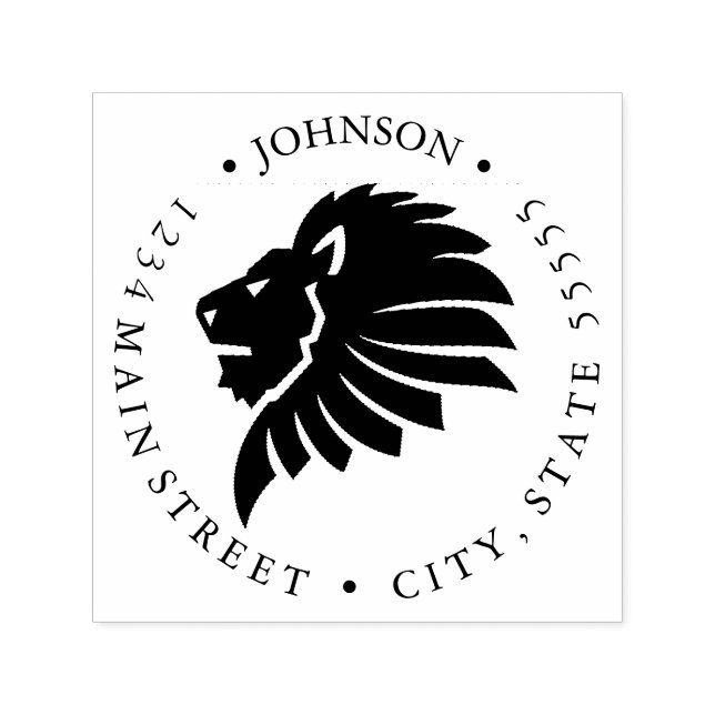 Carimbo Auto Entintado Etiqueta de devolução de leão de ferimento (Design)