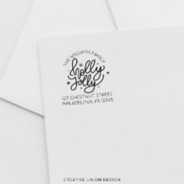 Carimbo Auto Entintado Etiqueta de Endereço de Retorno de Natal Personali