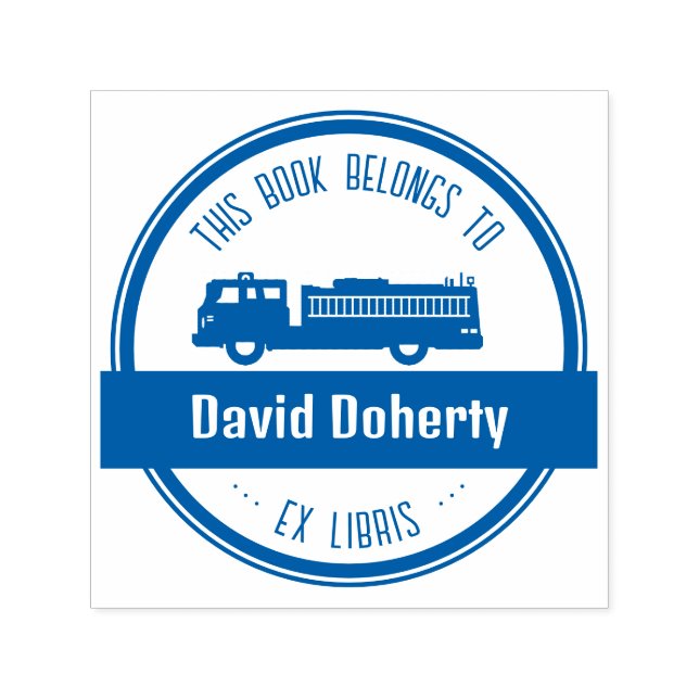 Carimbo Auto Entintado Ex-Libris | Bombeiro (Design)