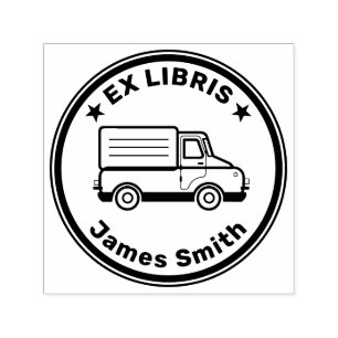 Carimbo Auto Entintado Ex-Libris com carro