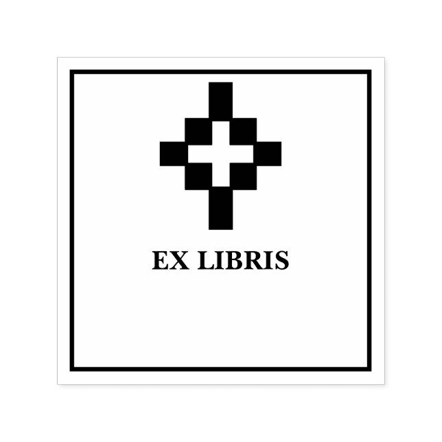Carimbo Auto Entintado Ex-libris cruz (Design)