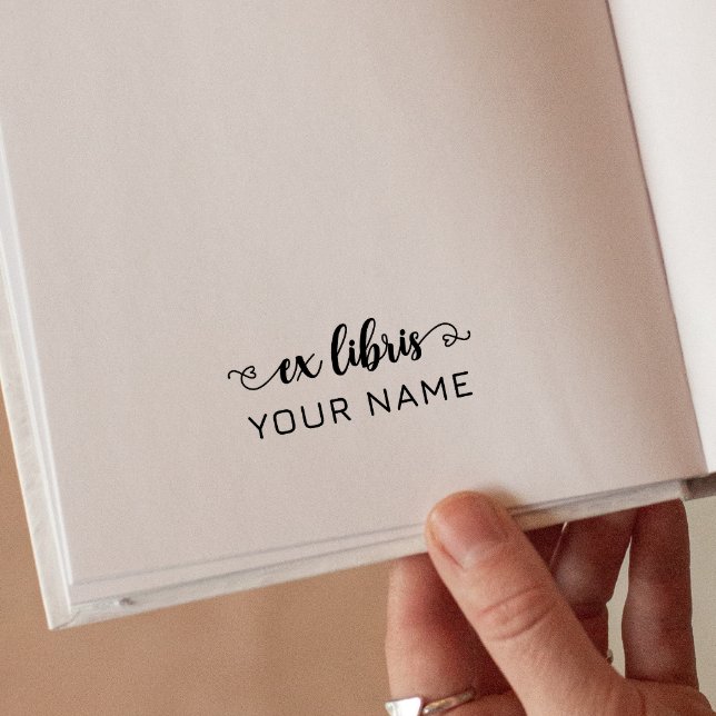 Carimbo Auto Entintado Ex-líbris personalizados e elegantes (Criador carregado)