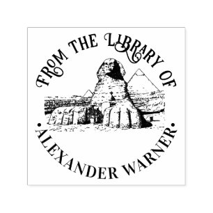Carimbo Auto Entintado Excelente Esfinge de Giza Egito #2 Nome do Livro d