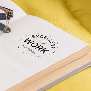 Carimbo Auto Entintado Excelentes Professores de Trabalho de Comentários