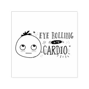 Carimbo Auto Entintado Eye Rolling é o meu Cardio O Memória das Woolies