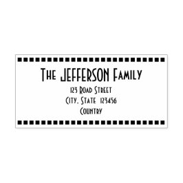 Carimbo Auto Entintado Eyecatch Family Sobrenome + Endereço