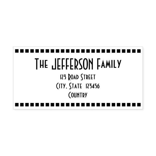 Carimbo Auto Entintado Eyecatch Family Sobrenome + Endereço (Design)