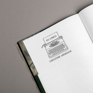 Carimbo Auto Entintado Faça o seu   Máquina de Escrever   Da Biblioteca D