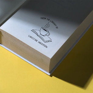Carimbo Auto Entintado Faça o seu   Taça Café   Da Biblioteca De