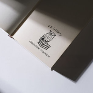 Carimbo Auto Entintado Faça o seu   Wise Owl   Da Biblioteca Da Sel